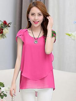 tulip sleeved layered top - 15951092 - Very Small Image - 1