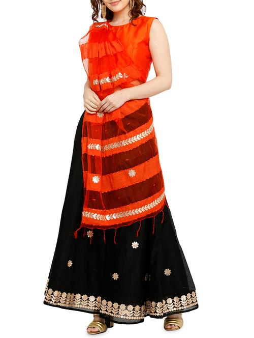 gota patti flared lehenga - 15951457 - Very Small Image - 1