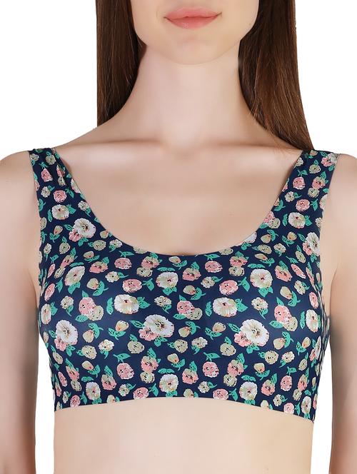 lightly padded floral sports bra - 15952233 - Very Small Image - 1