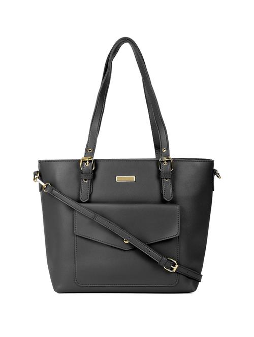 black leatherette (pu) regular tote - 15952778 - Very Small Image - 1