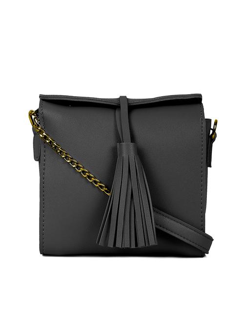 black leatherette (pu) sling bag - 15952828 - Very Small Image - 1