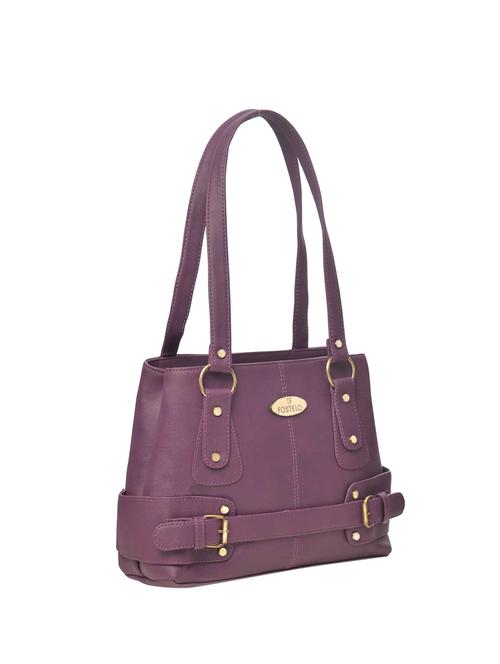 purple leatherette (pu) handbag - 15953708 - Very Small Image - 1