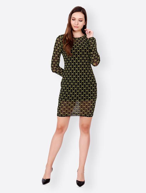 crew neck bodycon dress - 15953936 - Very Small Image - 1