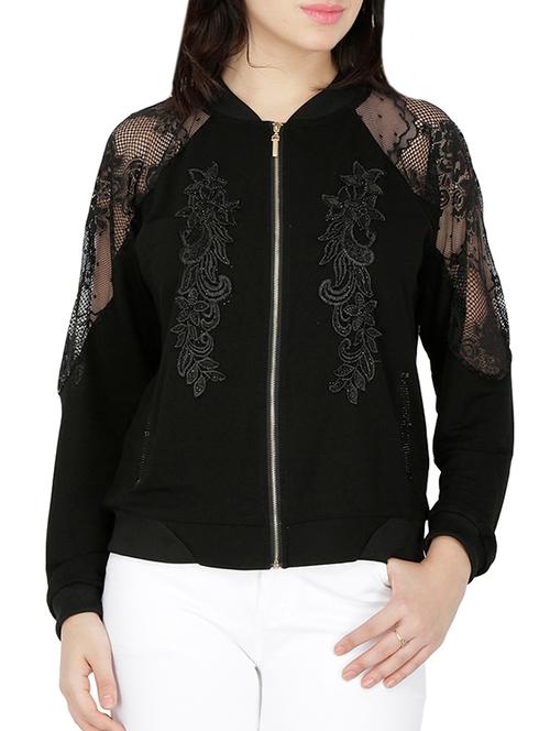 lace detail varsity jacket - 15953955 - Very Small Image - 1