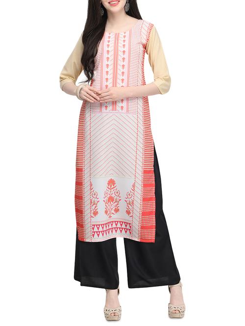 printed straight kurta - 15954085 - Very Small Image - 1
