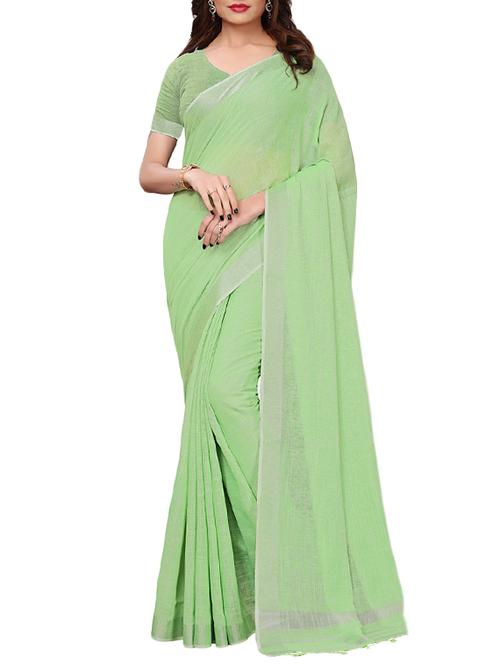 solid handloom saree with blouse - 15954294 - Very Small Image - 1