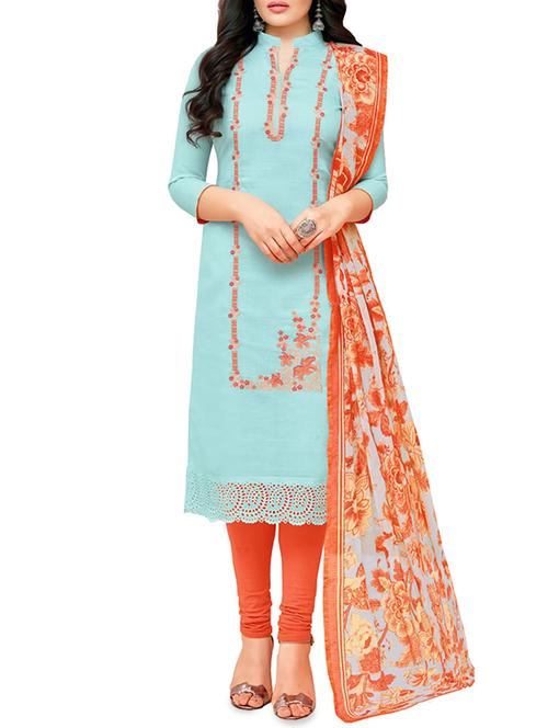 embroidered unstitched suit - 15955610 - Very Small Image - 1