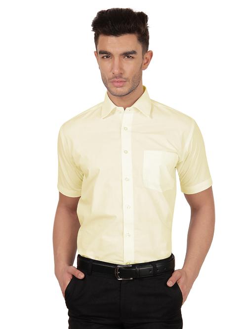 yellow cotton formal shirt - 15956352 - Very Small Image - 1