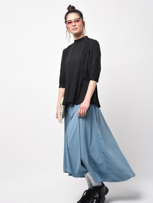 lace detail ruffled hem top - 15956736 - Very Small Image - 1