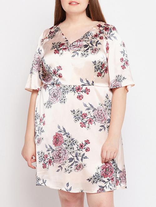 floral a-line plus dress - 15956784 - Very Small Image - 1