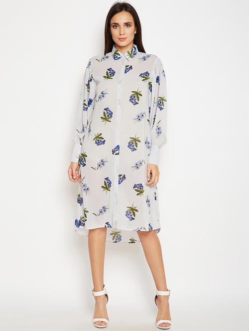 floral striped shirt dress - 15956806 - Very Small Image - 1