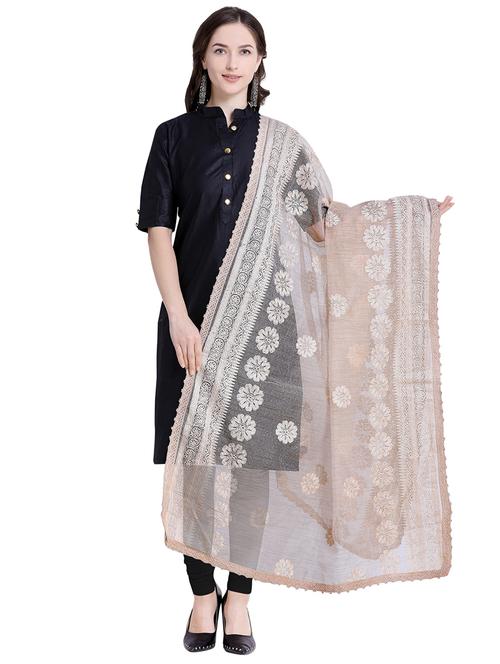 embroidered plain dupatta - 15956878 - Very Small Image - 1