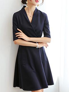 front overlap a-line dress - 15957168 - Very Small Image - 1