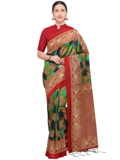 conversational mysore silk saree with blouse - 15957568 - Very Small Image - 1
