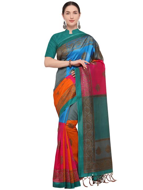 ethnic motifs mysore silk saree with blouse - 15957569 - Very Small Image - 1