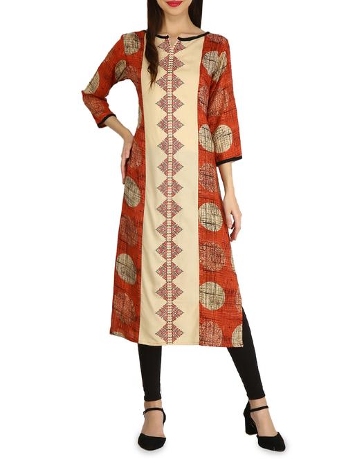 straight printed kurta - 15958634 - Very Small Image - 1