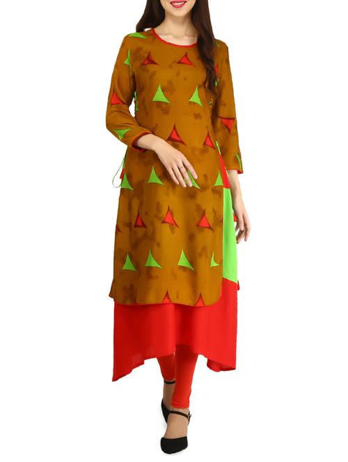 layered geometrical kurta - 15958642 - Very Small Image - 1