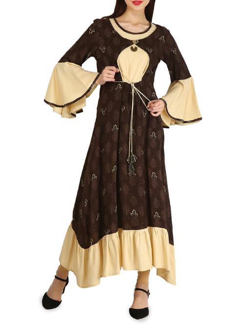 tiered bell sleeves kurta - 15958661 - Very Small Image - 1