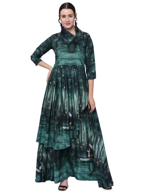 digital printed layered gown - 15958845 - Very Small Image - 1