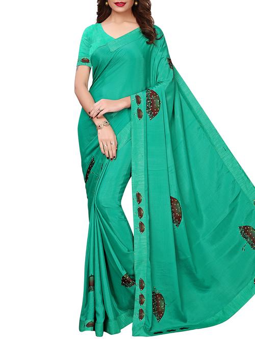 umbrella motif printed saree with blouse - 15958902 - Very Small Image - 1