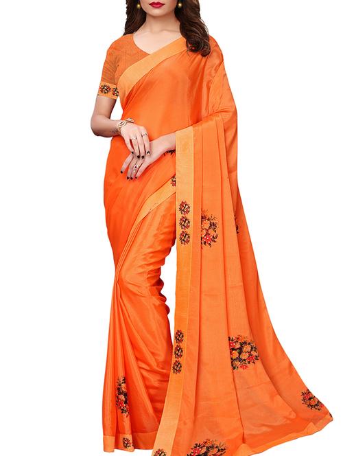 floral printed saree with blouse - 15958903 - Very Small Image - 1