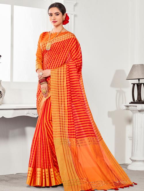 checkered chettinad saree with blouse - 15959104 - Very Small Image - 1