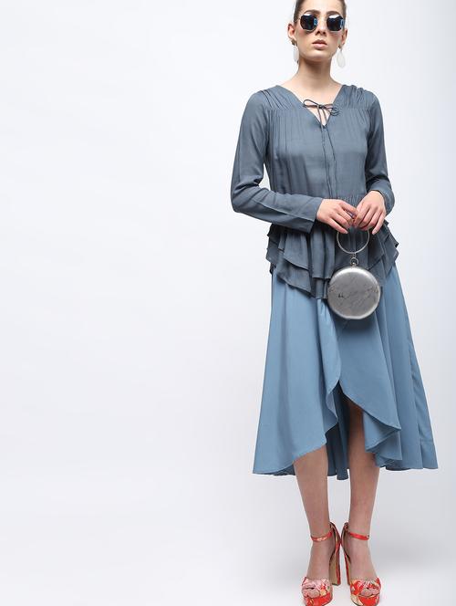 women's straight tie-up neck top - 15959307 - Very Small Image - 1