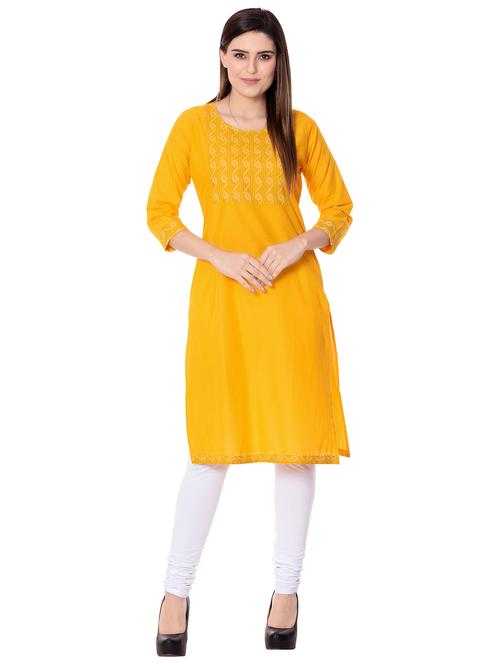 printed yoke design straight kurta - 15959376 - Very Small Image - 1