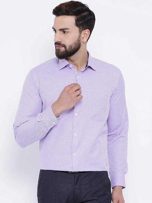 purple cotton formal shirt - 15960686 - Very Small Image - 1