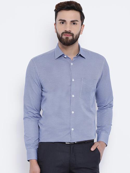 blue cotton formal shirt - 15960687 - Very Small Image - 1