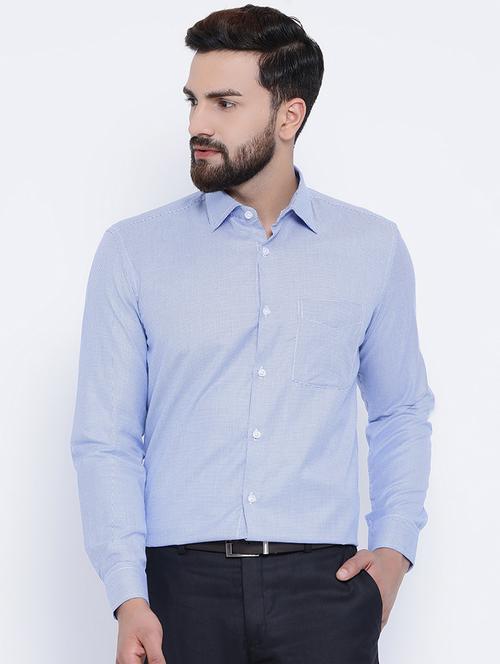 blue cotton formal shirt - 15960691 - Very Small Image - 1