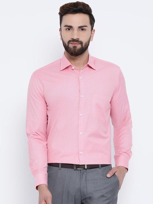 pink cotton blend formal shirt - 15960696 - Very Small Image - 1