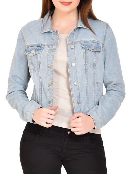 button-up denim jacket - 15962749 - Very Small Image - 1