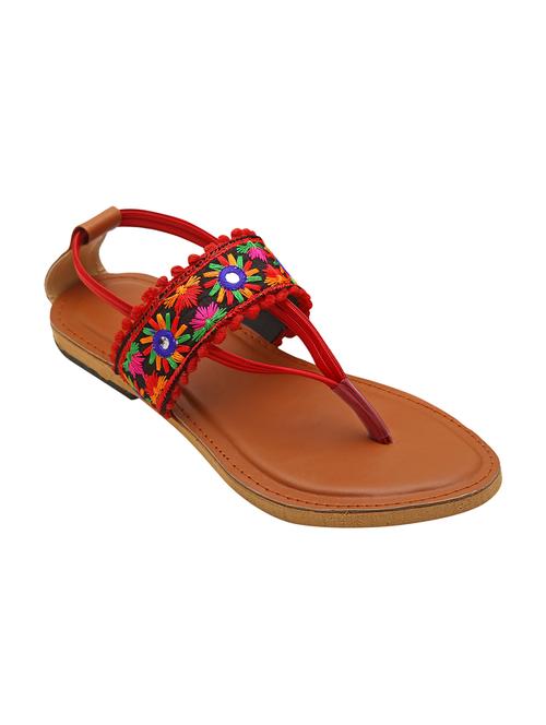 red back strap sandals - 15962966 - Very Small Image - 1