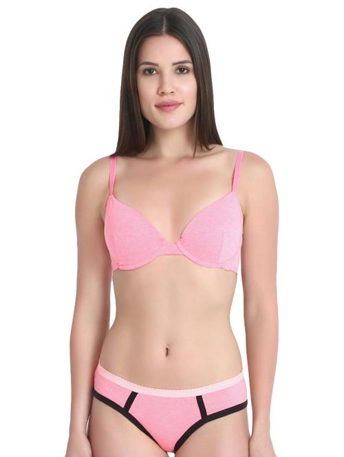 contrast detail bras and panty set - 15963664 - Very Small Image - 1