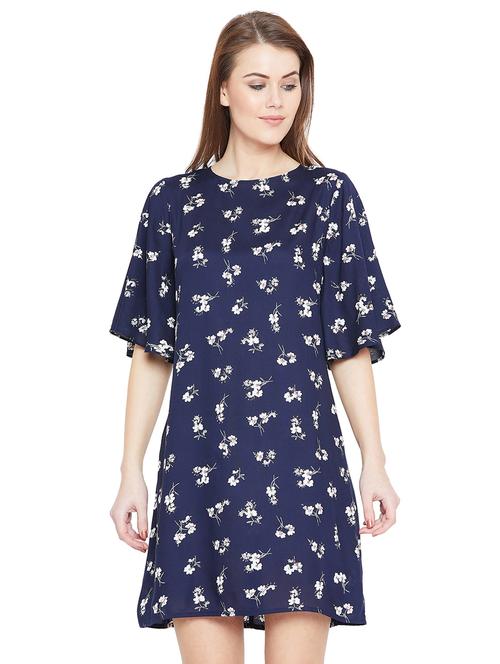 tie back floral a-line dress - 15963888 - Very Small Image - 1