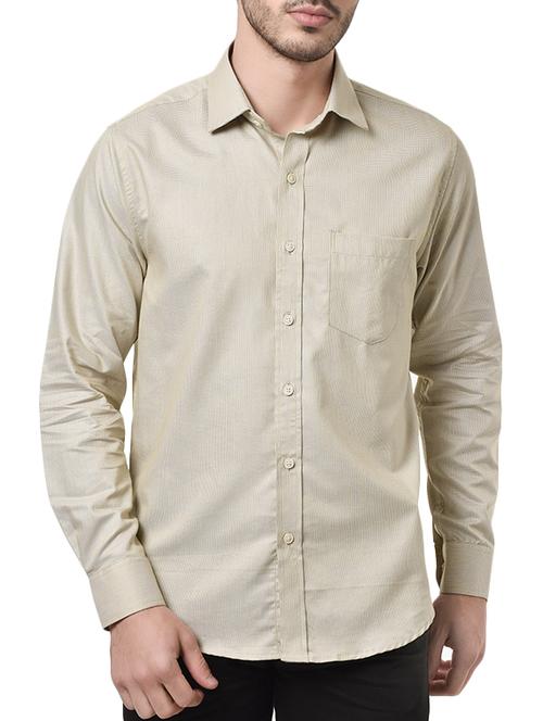 yellow cotton casual shirt - 15964623 - Very Small Image - 1