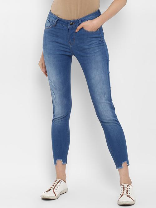 frayed hem distressed jeans - 15965025 - Very Small Image - 1