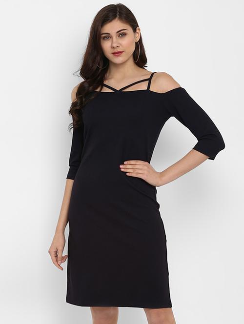 cut out cold shoulder sheath dress - 15965031 - Very Small Image - 1