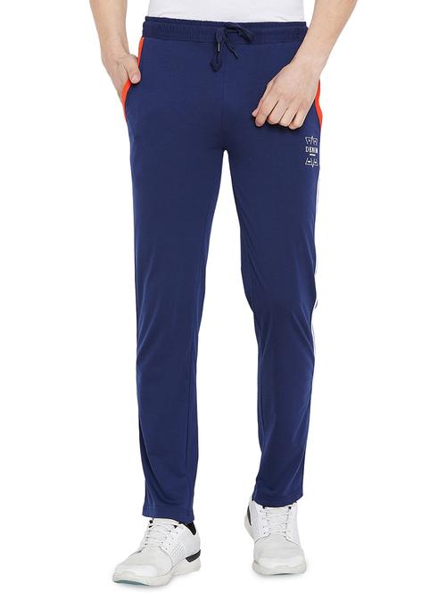 blue cotton full length track pant - 15965108 - Very Small Image - 1
