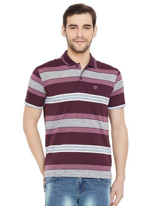 purple striped pocket tshirt - 15965139 - Very Small Image - 1
