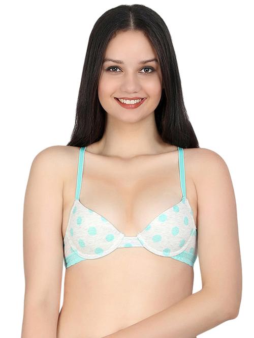 lightly padded polka dots plunge bra - 15966011 - Very Small Image - 1