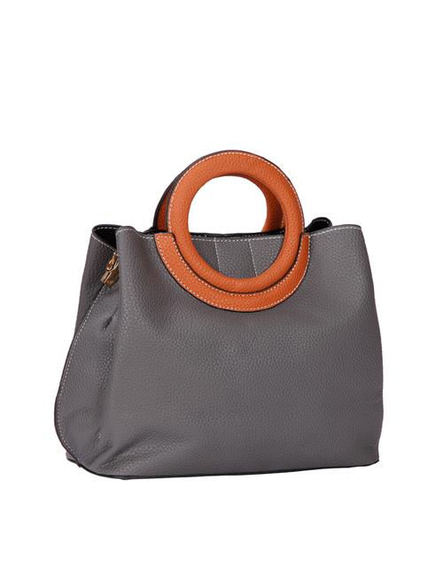 grey leatherette (pu) handbag - 15966396 - Very Small Image - 1