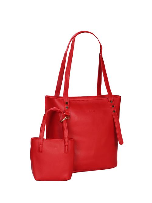 red leatherette (pu) handbag - 15966403 - Very Small Image - 1