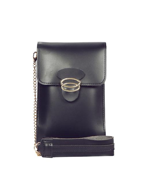 black leatherette (pu) sling bag - 15966421 - Very Small Image - 1