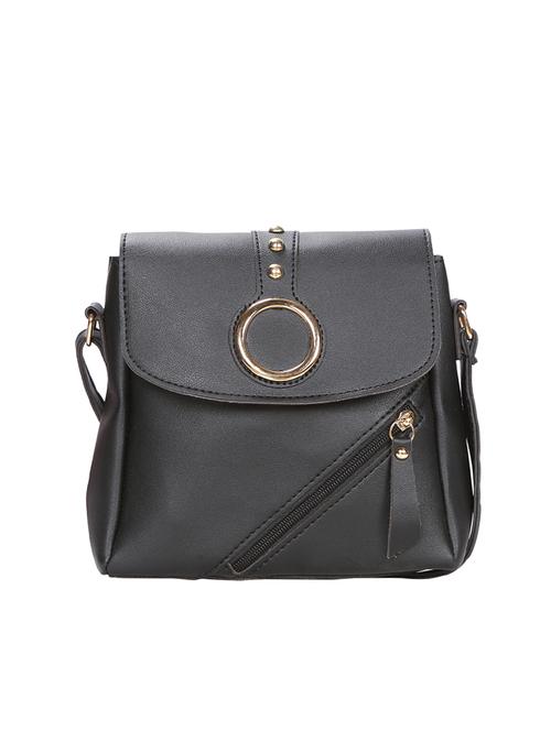 black leatherette (pu) sling bag - 15966431 - Very Small Image - 1