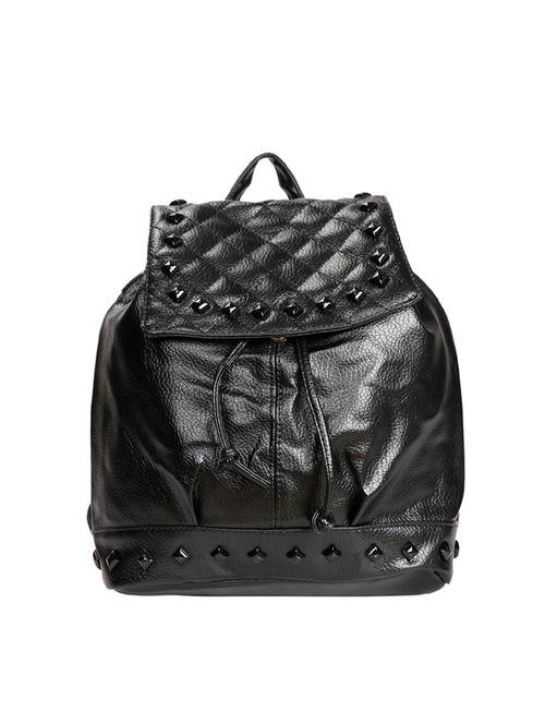 black leatherette (pu) regular backpack - 15966482 - Very Small Image - 1