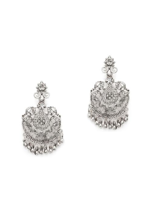 silver metal chandballi earring - 15966577 - Very Small Image - 1
