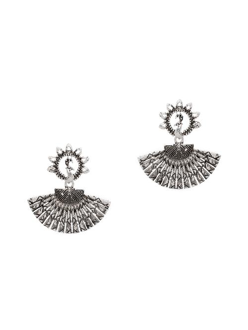 silver metal chandballi earring - 15966595 - Very Small Image - 1