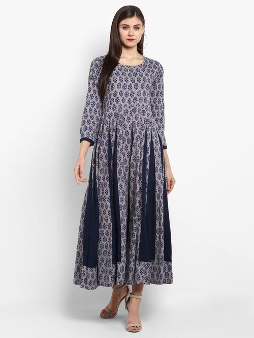 dabu anarkali kurta - 15966643 - Very Small Image - 1
